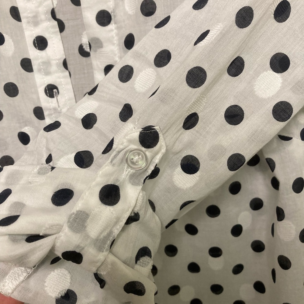 $5 SALE!🔥 Karen Scott polka dot Button Down Blouse - Picture 3 of 6